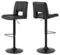 Barkruk Sylvia - PU zwart - Zwart staal (minimale bestelling 2 stuks)