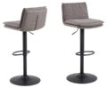 Barkruk Flynn - Stof Basel lichtgrijs bruin - Staal (minimale bestelling 2 stuks)