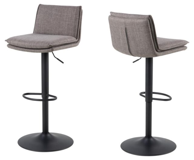 Barkruk Flynn 8211 Stof Basel Lichtgrijs Bruin 8211 Staal Minimale Bestelling 2 Stuks