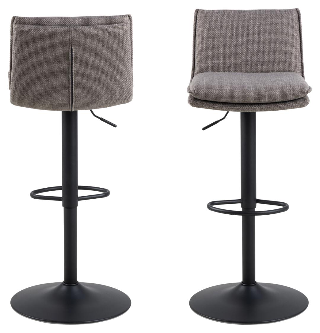 Barkruk Flynn 8211 Stof Basel Lichtgrijs Bruin 8211 Staal Minimale Bestelling 2 Stuks