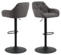 Barkruk Brooke - Stof Monza antraciet - Staal (minimale bestelling 2 stuks)