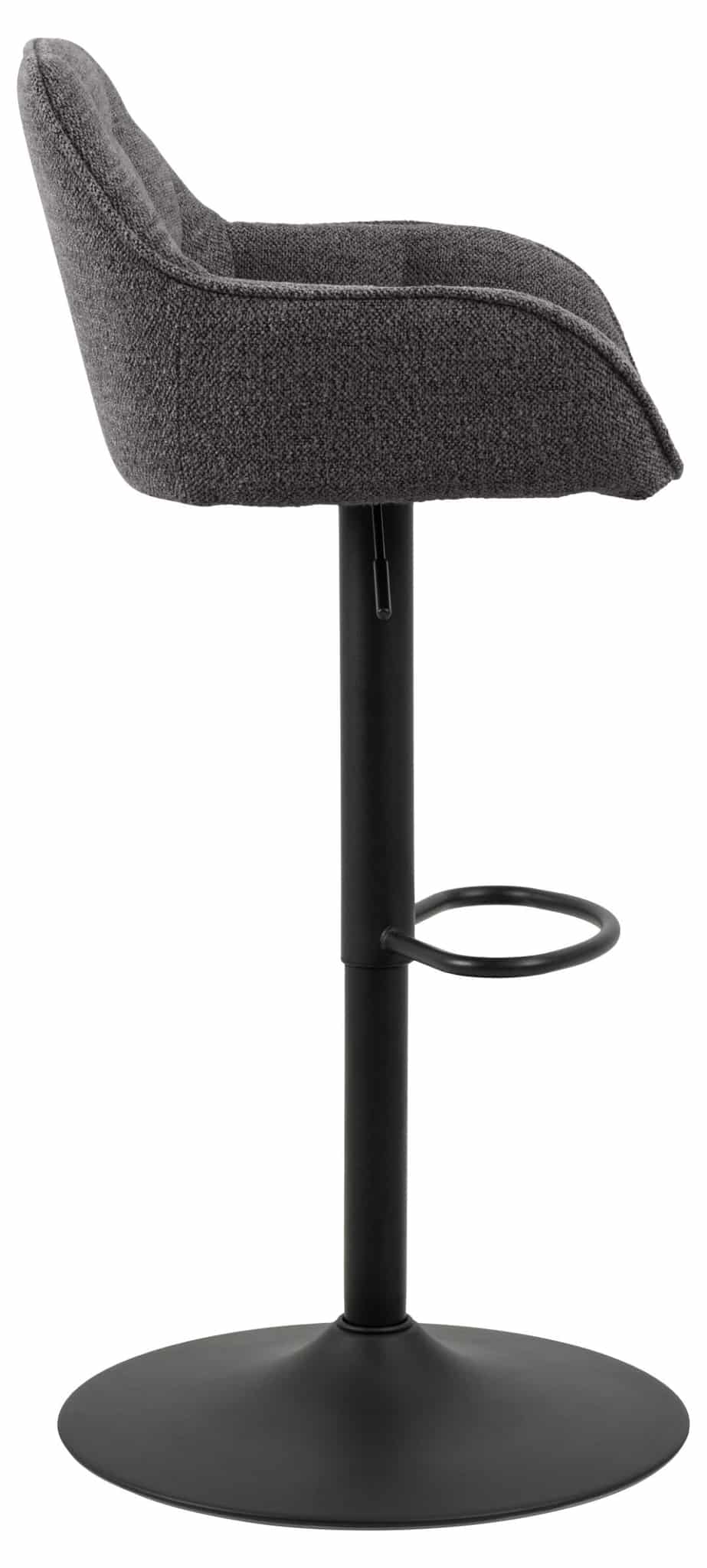 Barkruk Brooke 8211 Stof Monza Antraciet 8211 Staal Minimale Bestelling 2 Stuks