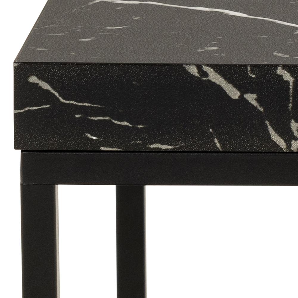 Salontafel Barossa 8211 Zwart Marmerlook 8211 Metaal