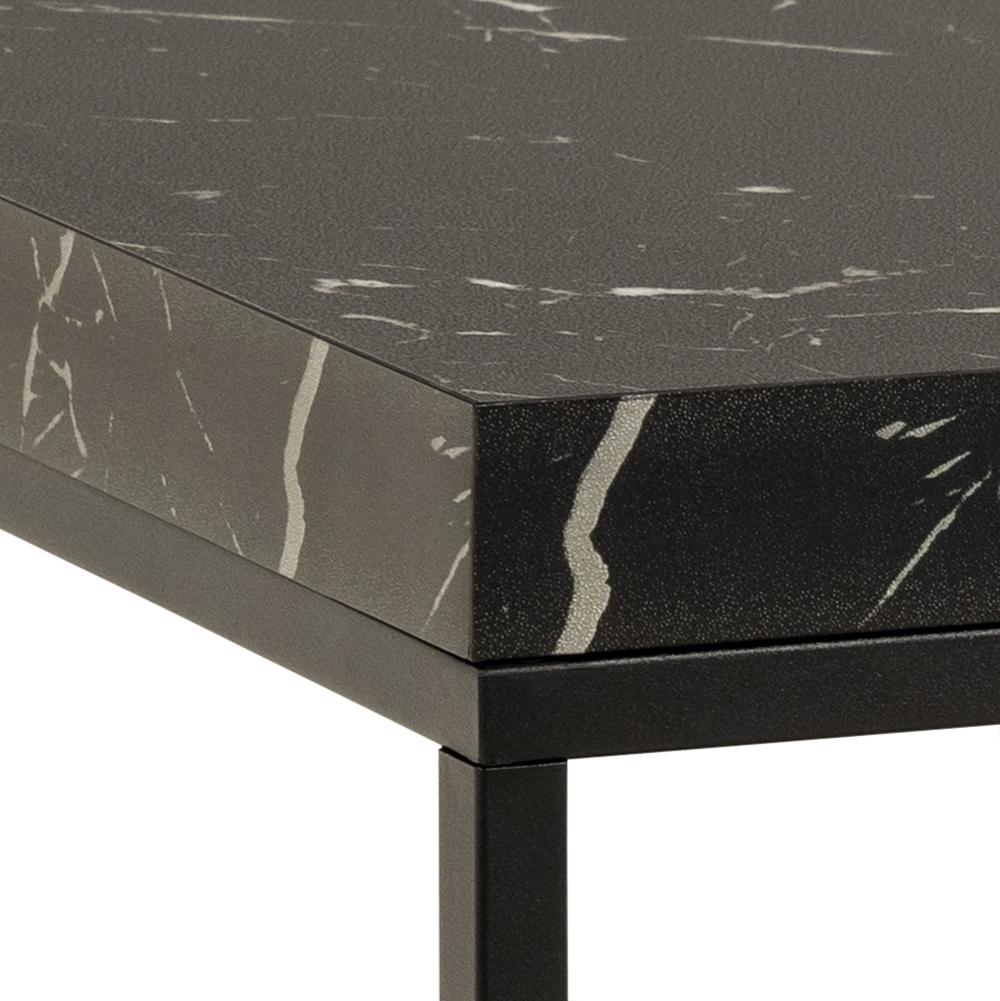 Salontafel Barossa 8211 Zwart Ruw Melamine 8211 Metaal
