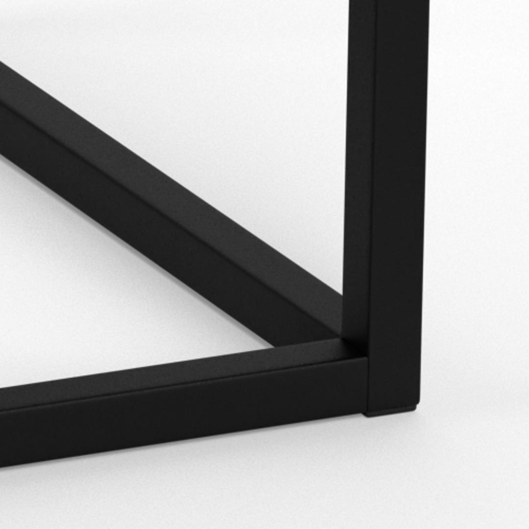 Nachtkastje Randolf 8211 Zwart Melamine 8211 Gerookt Glas