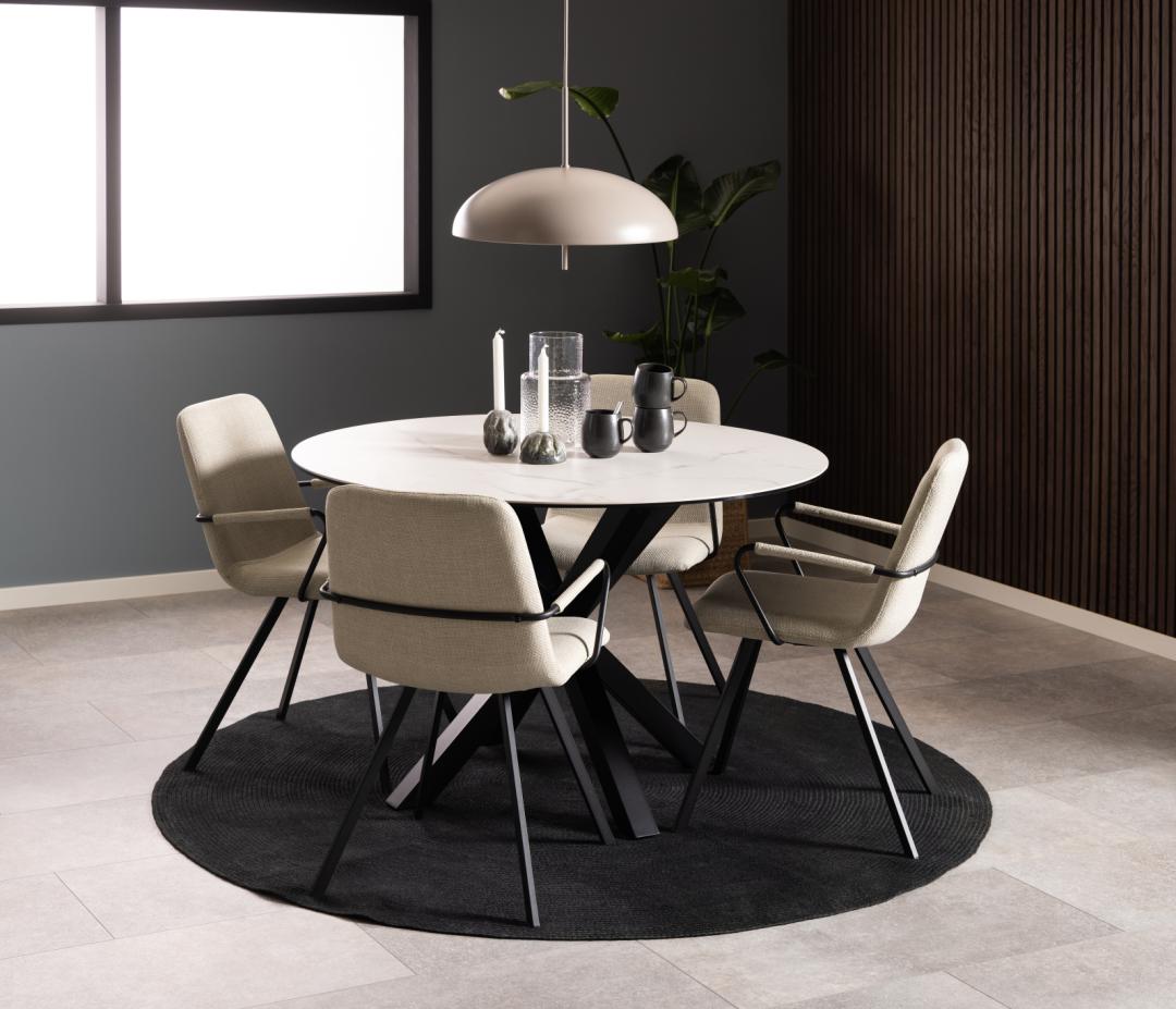 Eetkamerstoel Selina 8211 Stof Basel Beige Minimale Bestelling 2 Stuks