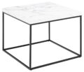 Salontafel Barossa - Wit marmerlook MDF - Zwart metaal