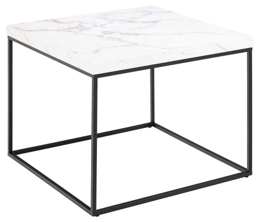 Salontafel Barossa 8211 Wit Marmerlook Mdf 8211 Zwart Metaal