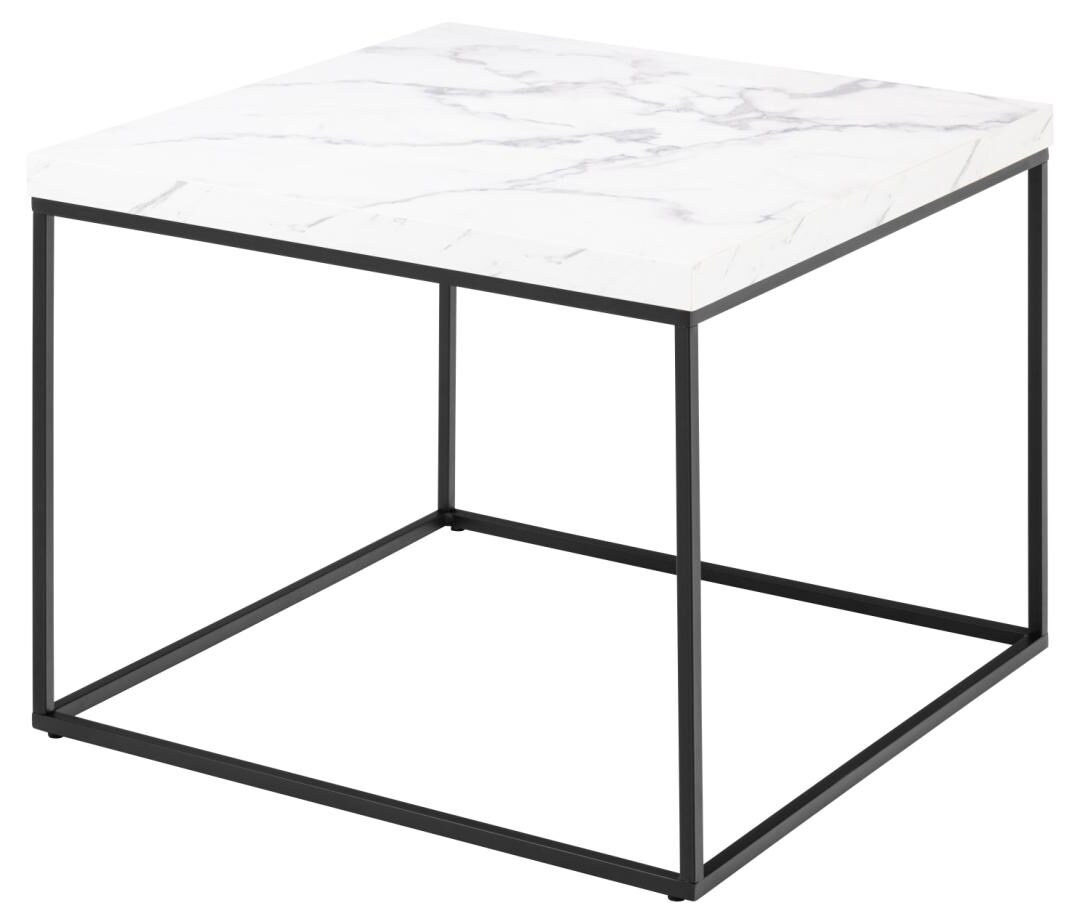 Salontafel Barossa 8211 Wit Marmerlook Mdf 8211 Zwart Metaal