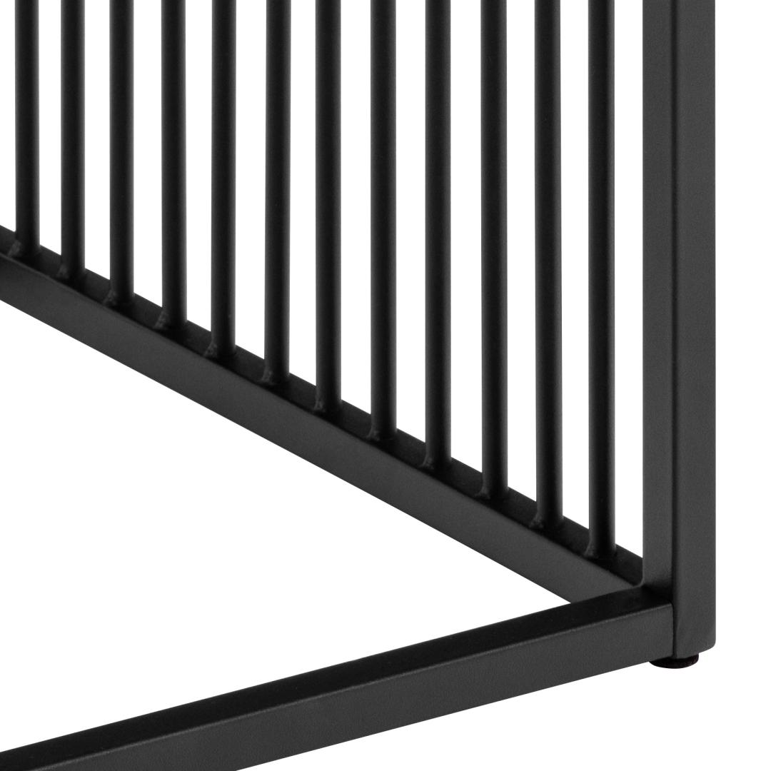 Bijzettafel Strington 8211 Wild Eiken Melamine 8211 Zwart Metaal
