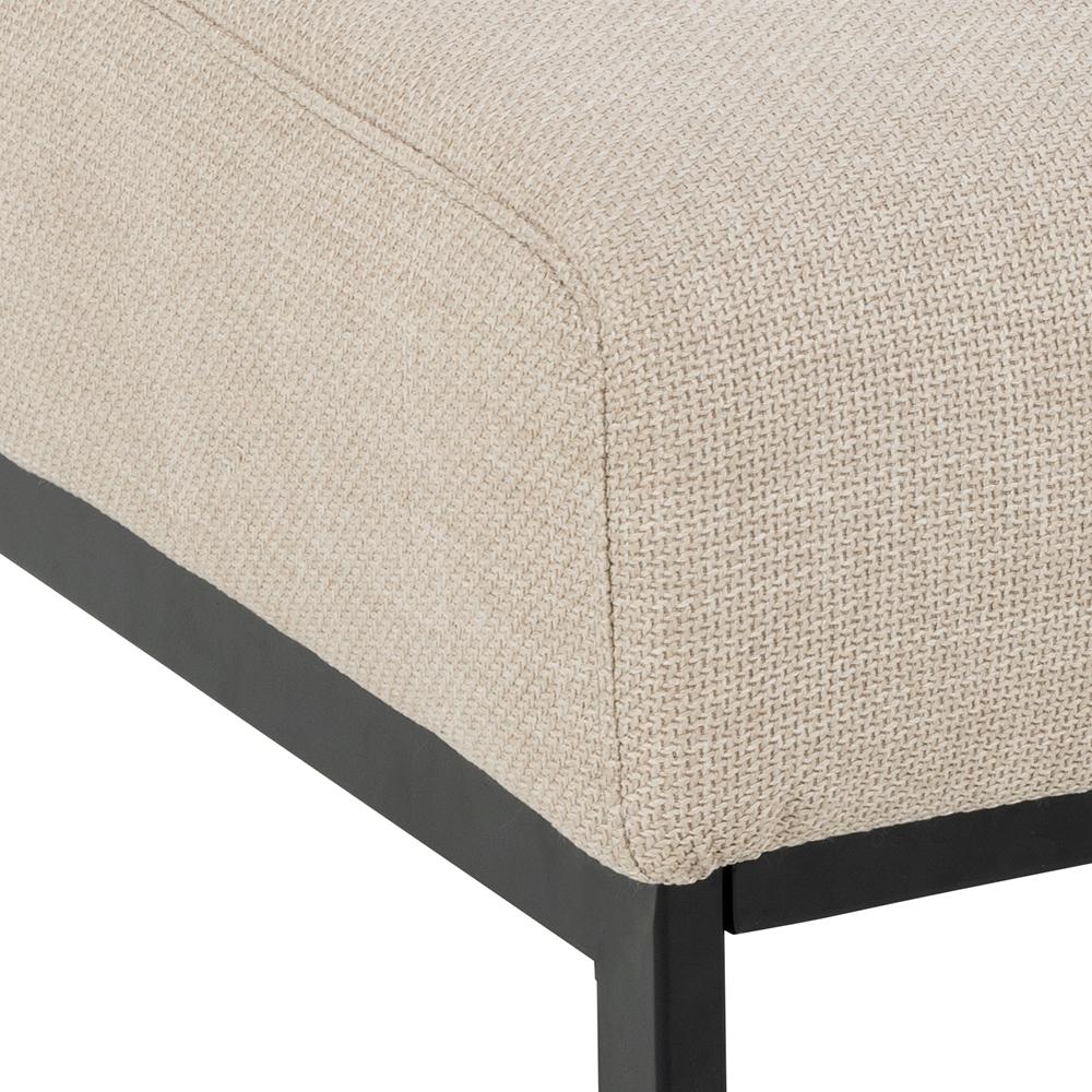 Bankje Caix 8211 Stof Basel Beige 8211 Staal