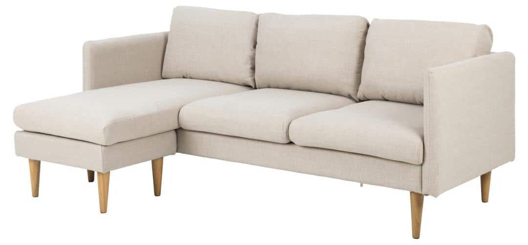 2 Zitsbank Milly Met Chaiselongue 8211 Stof Basel Beige 2 Zitsbank Milly Met Chaiselongue 8211 Stof Basel Beige