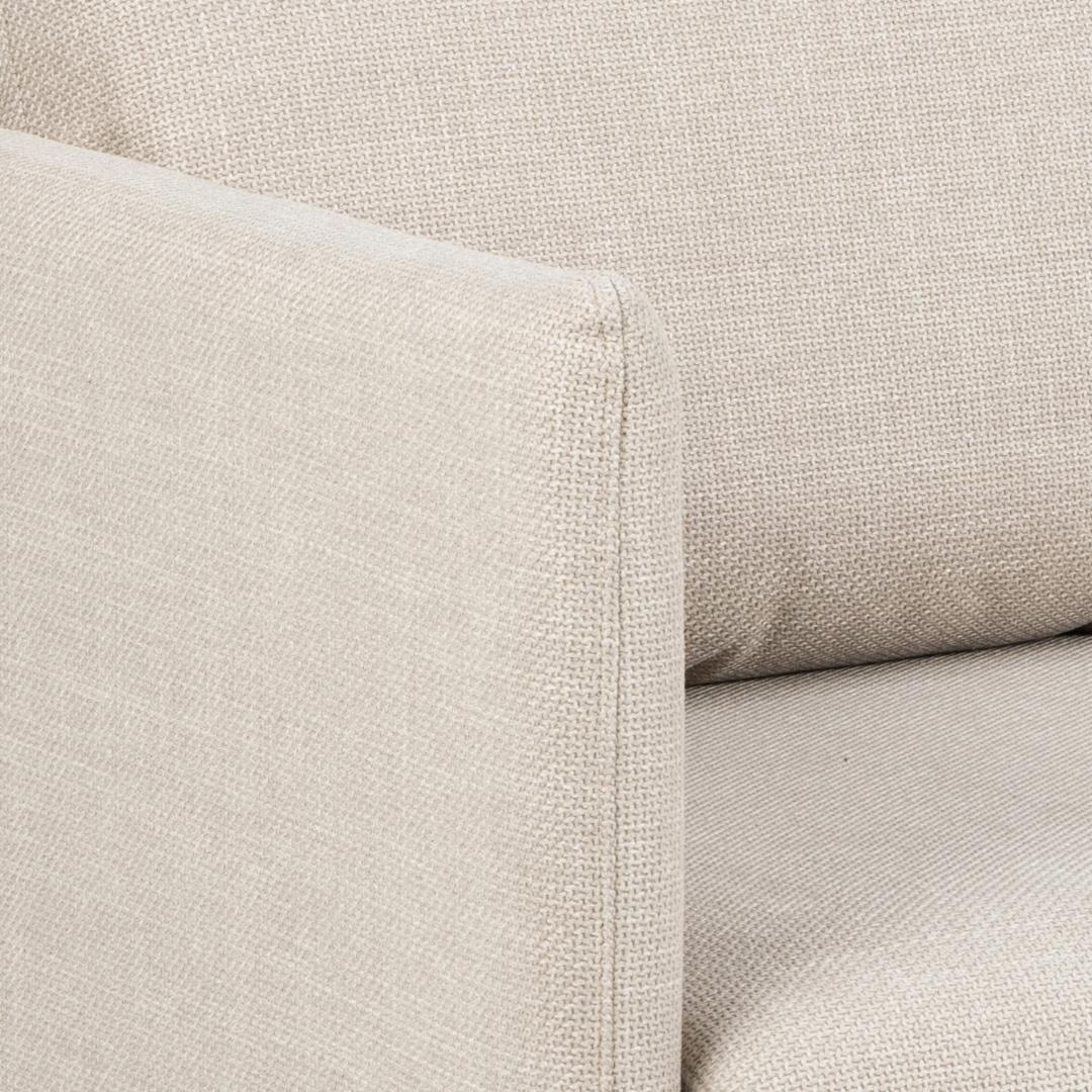 2 Zitsbank Milly Met Chaiselongue 8211 Stof Basel Beige