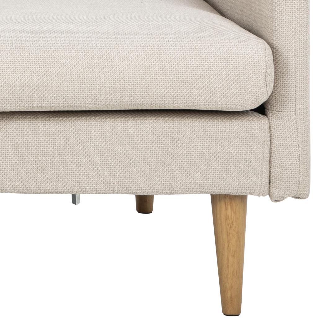 2 Zitsbank Milly Met Chaiselongue 8211 Stof Basel Beige