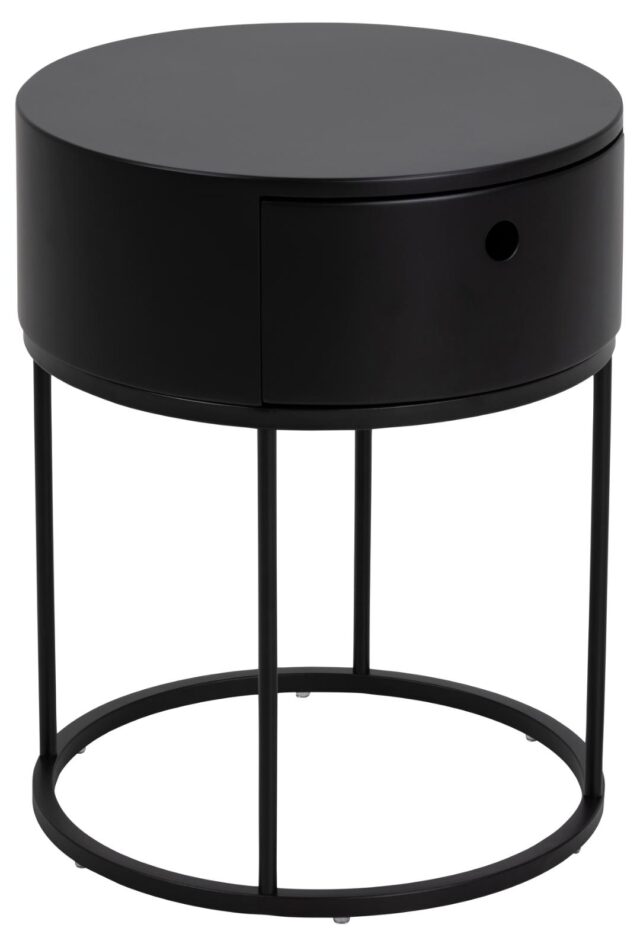 Nachtkastje Polo 8211 Zwart Mdf 8211 Metaal