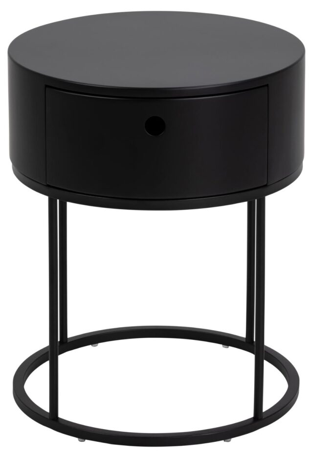 Nachtkastje Polo 8211 Zwart Mdf 8211 Metaal