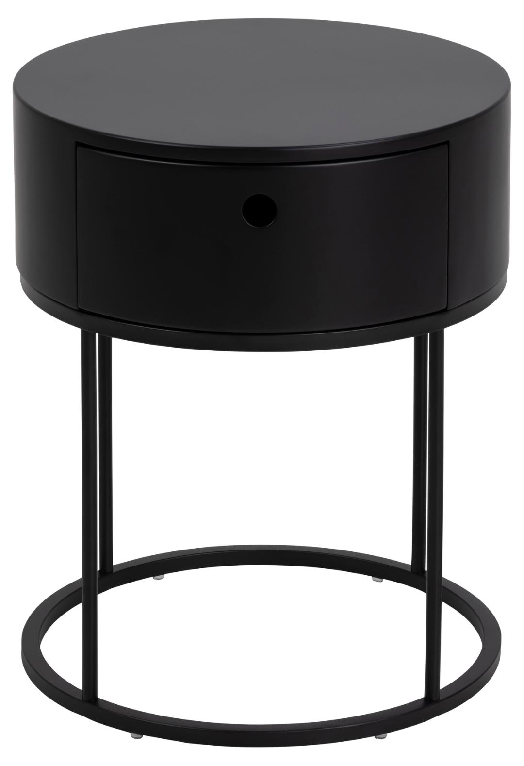 Nachtkastje Polo 8211 Zwart Mdf 8211 Metaal
