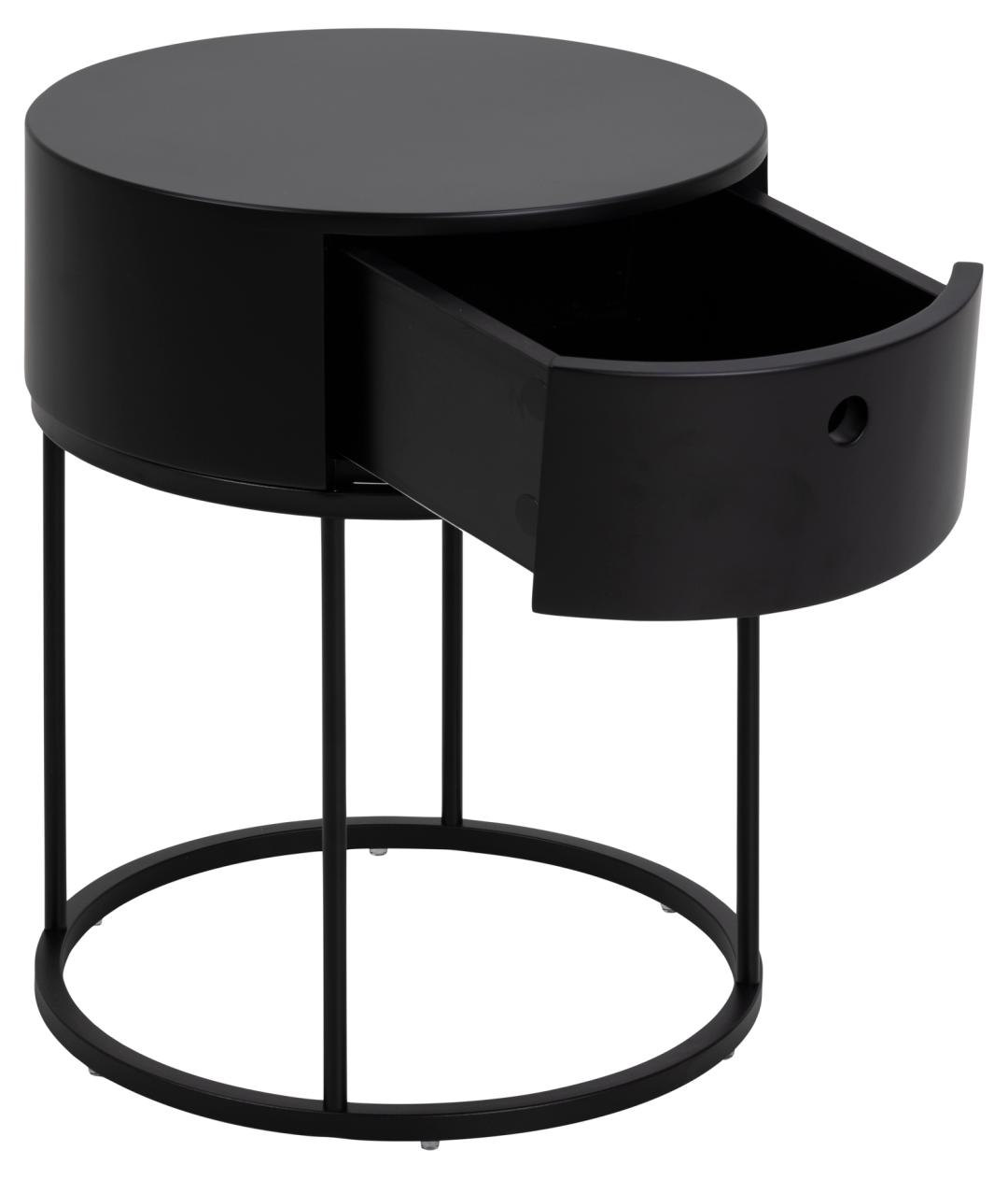 Nachtkastje Polo 8211 Zwart Mdf 8211 Metaal