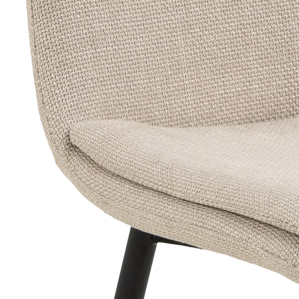 Eetkamerstoel Becca 8211 Stof Basel Beige 8211 Zwart Metaal Minimale Bestelling 4 Stuks
