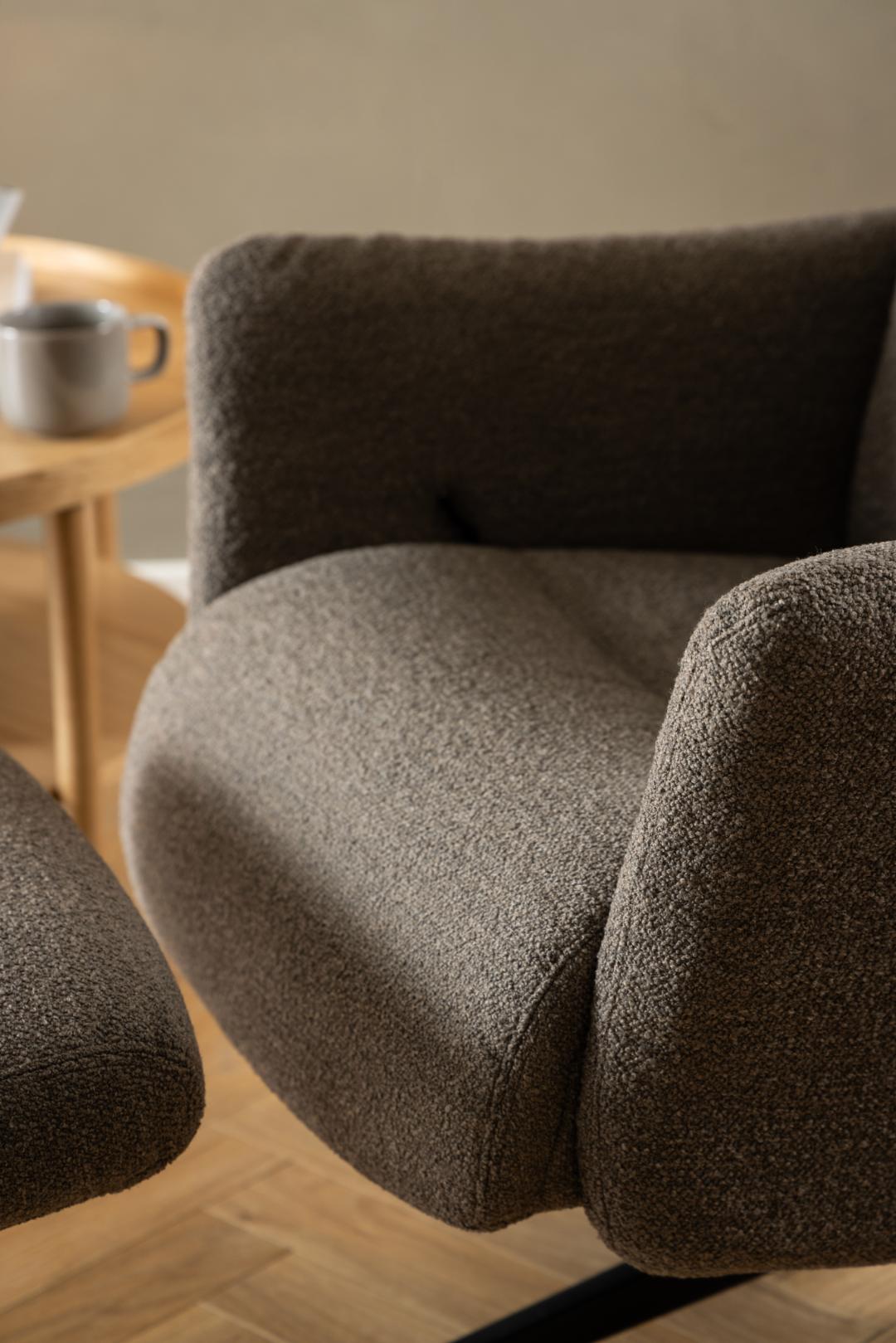 Relaxfauteuil Londen 8211 Met Voetenbank 8211 Stof Monza Taupe