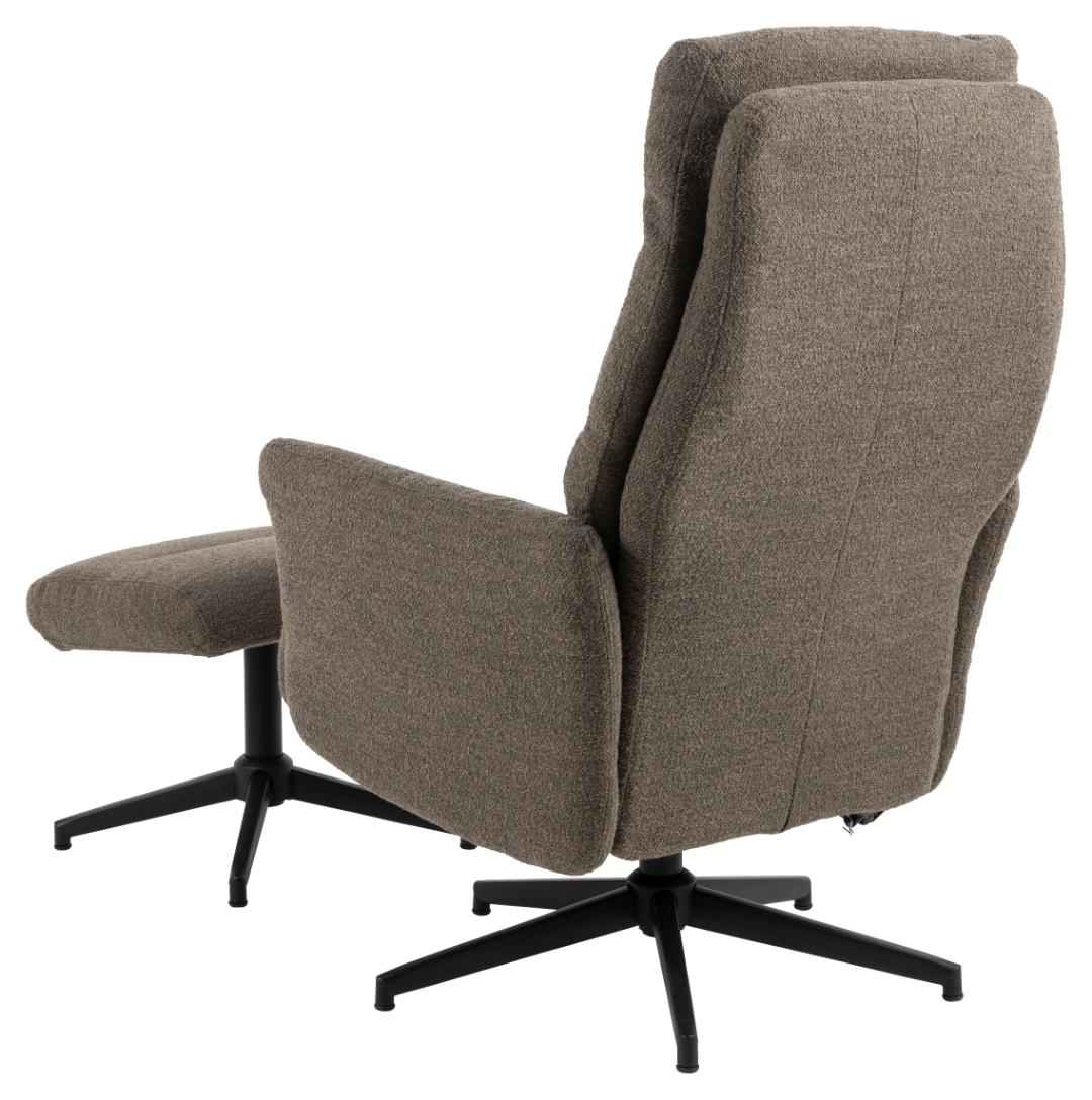Relaxfauteuil Londen 8211 Met Voetenbank 8211 Stof Monza Taupe