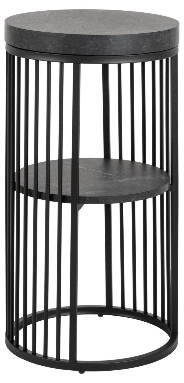 Nachtkastje Strington 8211 Zwart Ruw Melamine