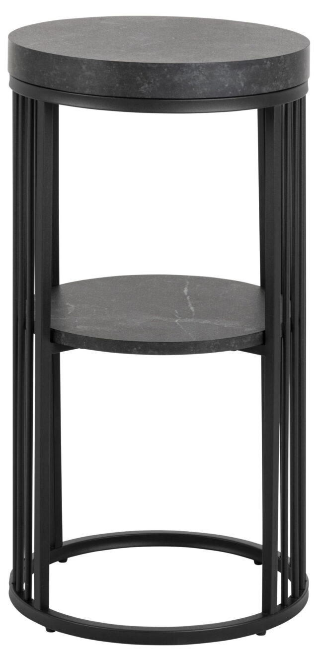 Nachtkastje Strington 8211 Zwart Ruw Melamine