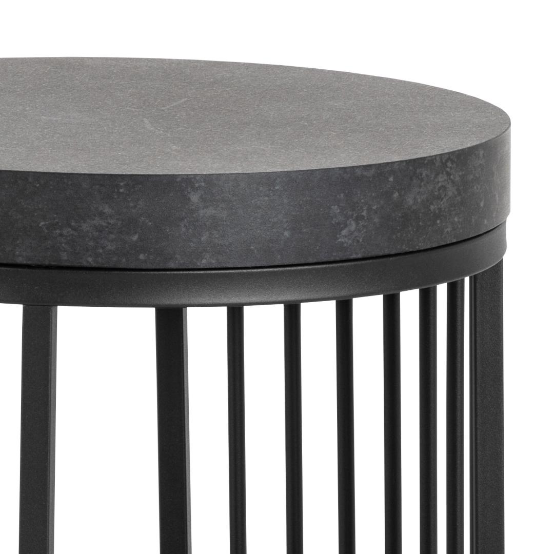 Nachtkastje Strington 8211 Zwart Ruw Melamine