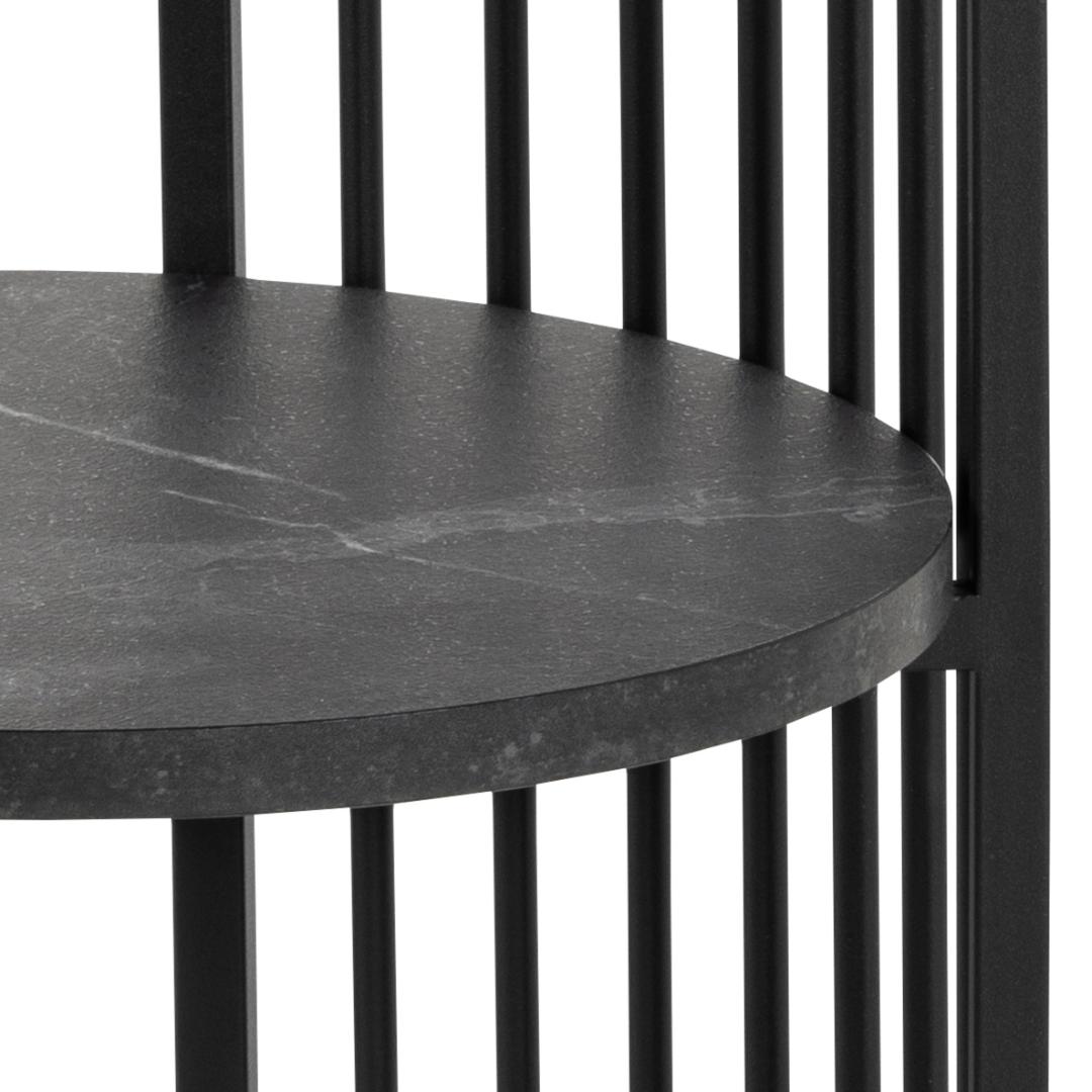 Nachtkastje Strington 8211 Zwart Ruw Melamine