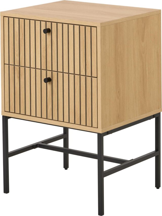 Nachtkastje Albany 8211 Eiken Ruw Melamine