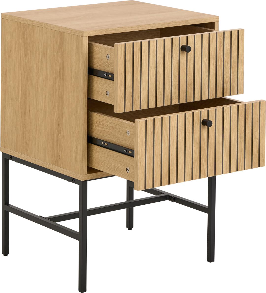 Nachtkastje Albany 8211 Eiken Ruw Melamine