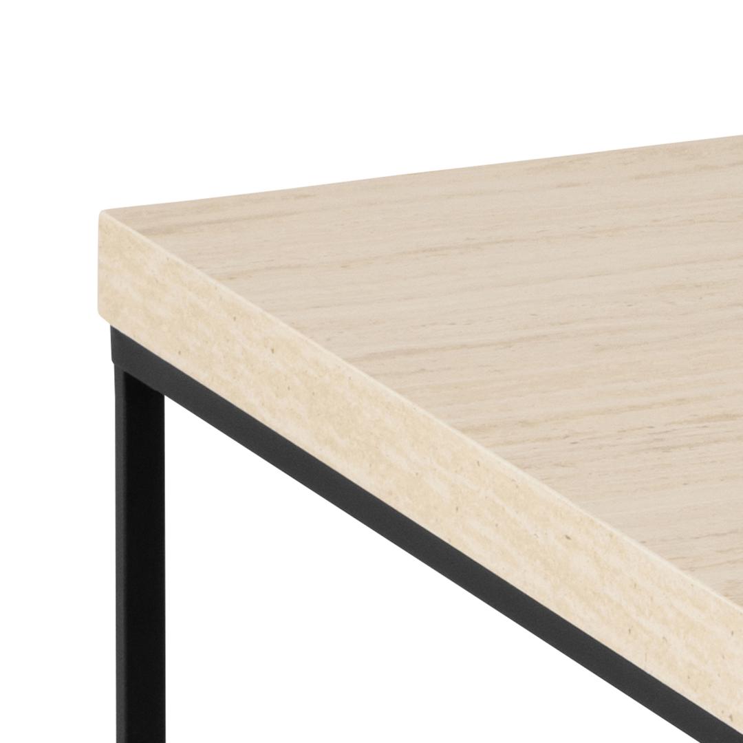 Salontafel Barossa 8211 Travertin Look Mdf 8211 Metaal Salontafel Barossa 8211 Travertin Look Mdf 8211 Metaal