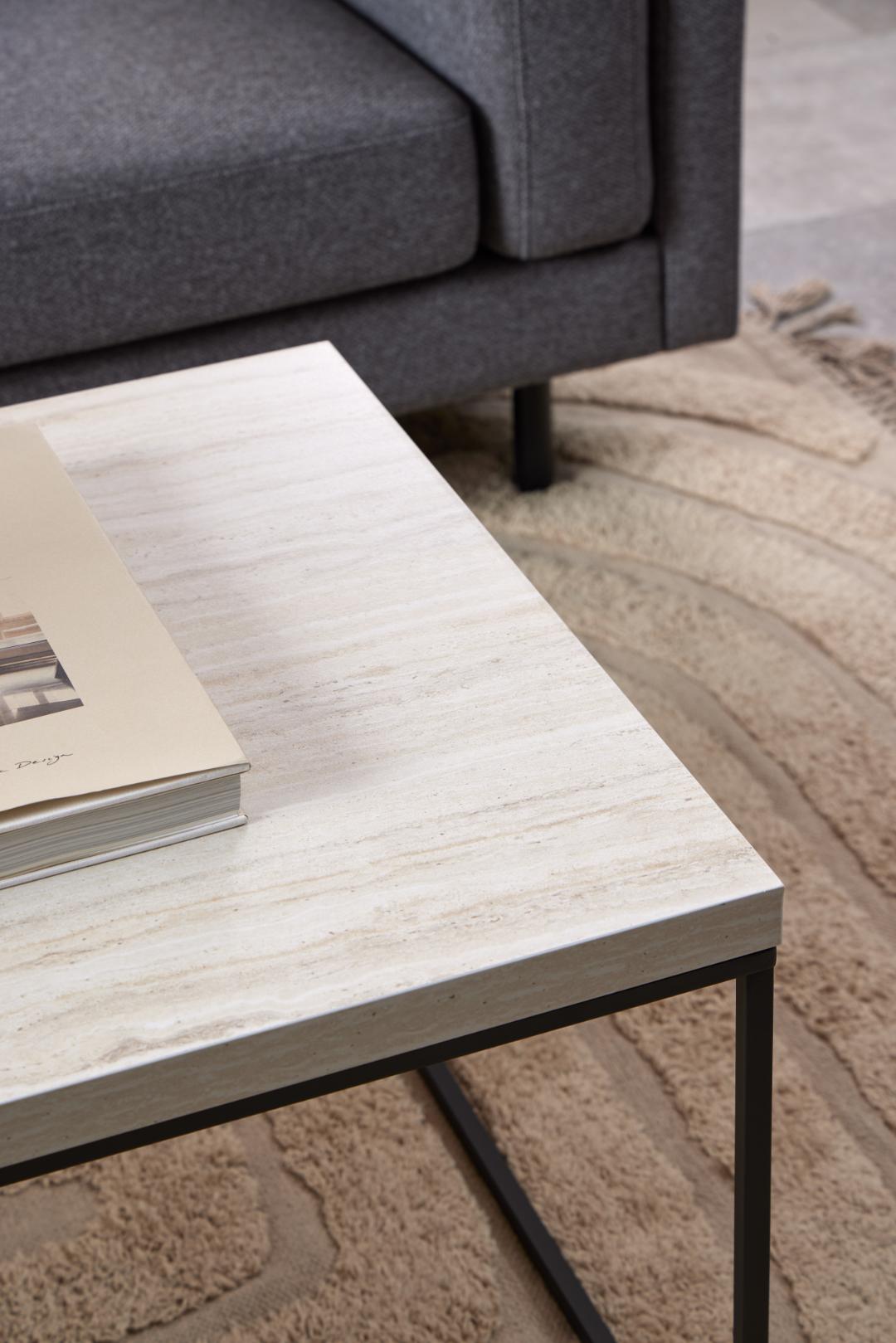 Salontafel Barossa 8211 Travertin Look Mdf 8211 Metaal