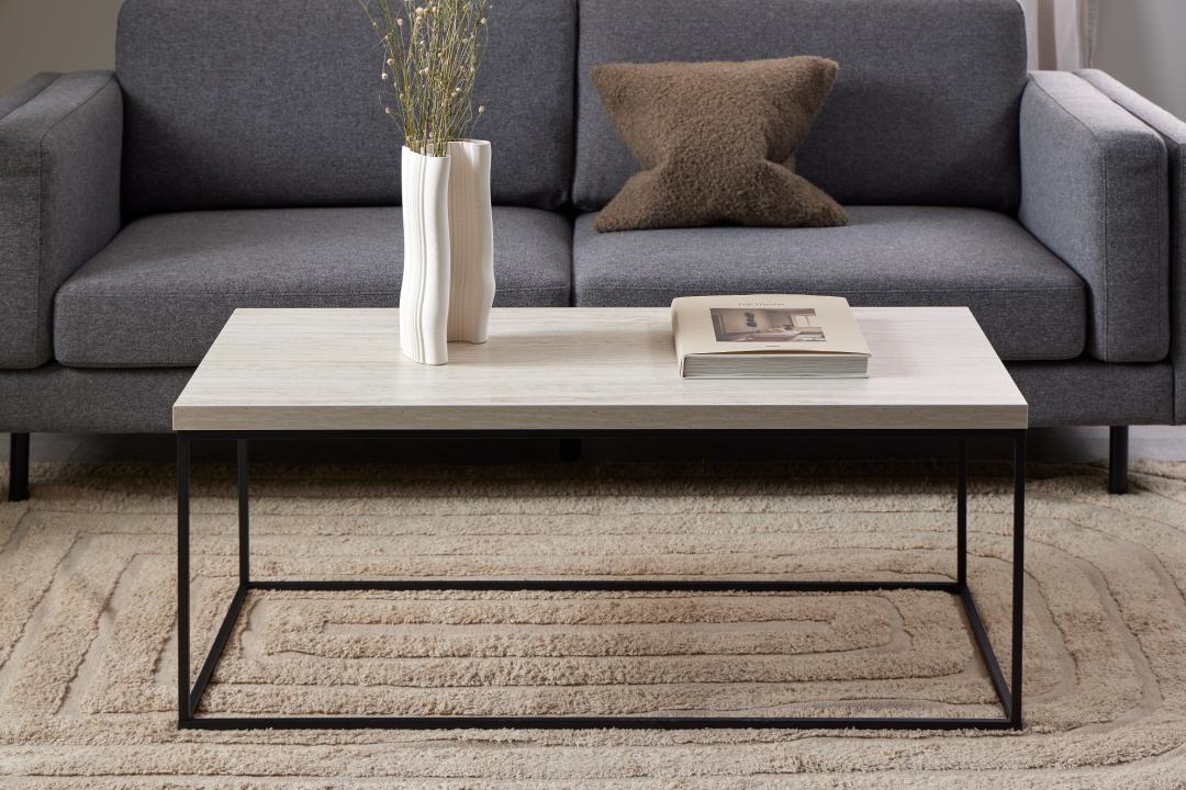 Salontafel Barossa 8211 Travertin Look Mdf 8211 Metaal