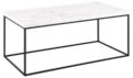 Salontafel Barossa - Wit marmer stuctuur - Metaal
