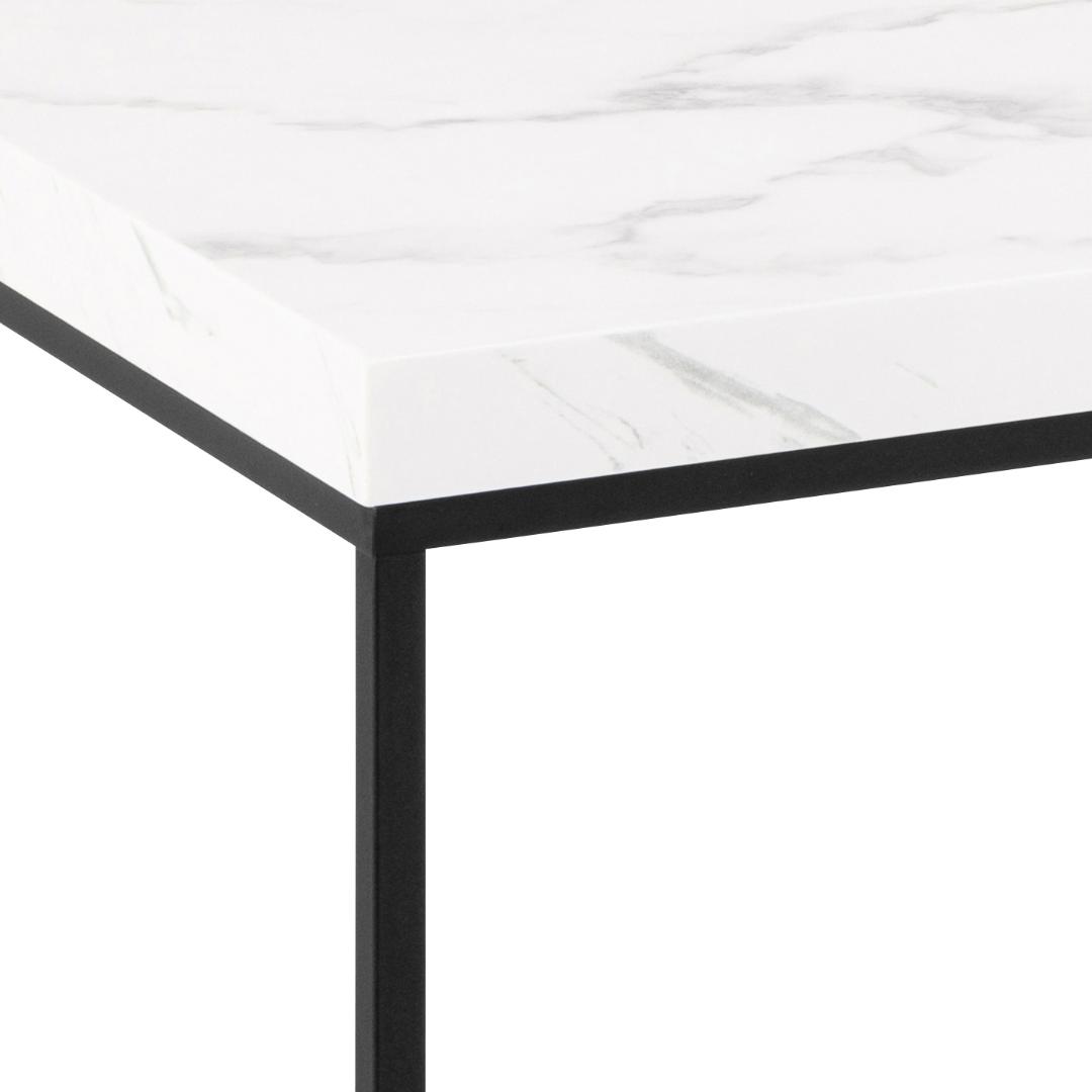 Salontafel Barossa 8211 Wit Marmer Stuctuur 8211 Metaal