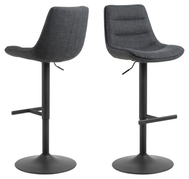 Barkruk Adisa 8211 Stof Basel Donkergrijs 8211 Staal Minimale Bestelling 2 Stuks