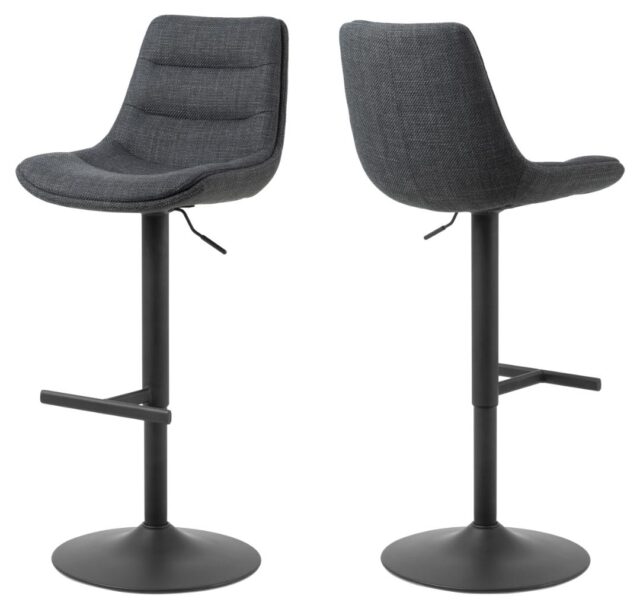 Barkruk Adisa 8211 Stof Basel Donkergrijs 8211 Staal Minimale Bestelling 2 Stuks