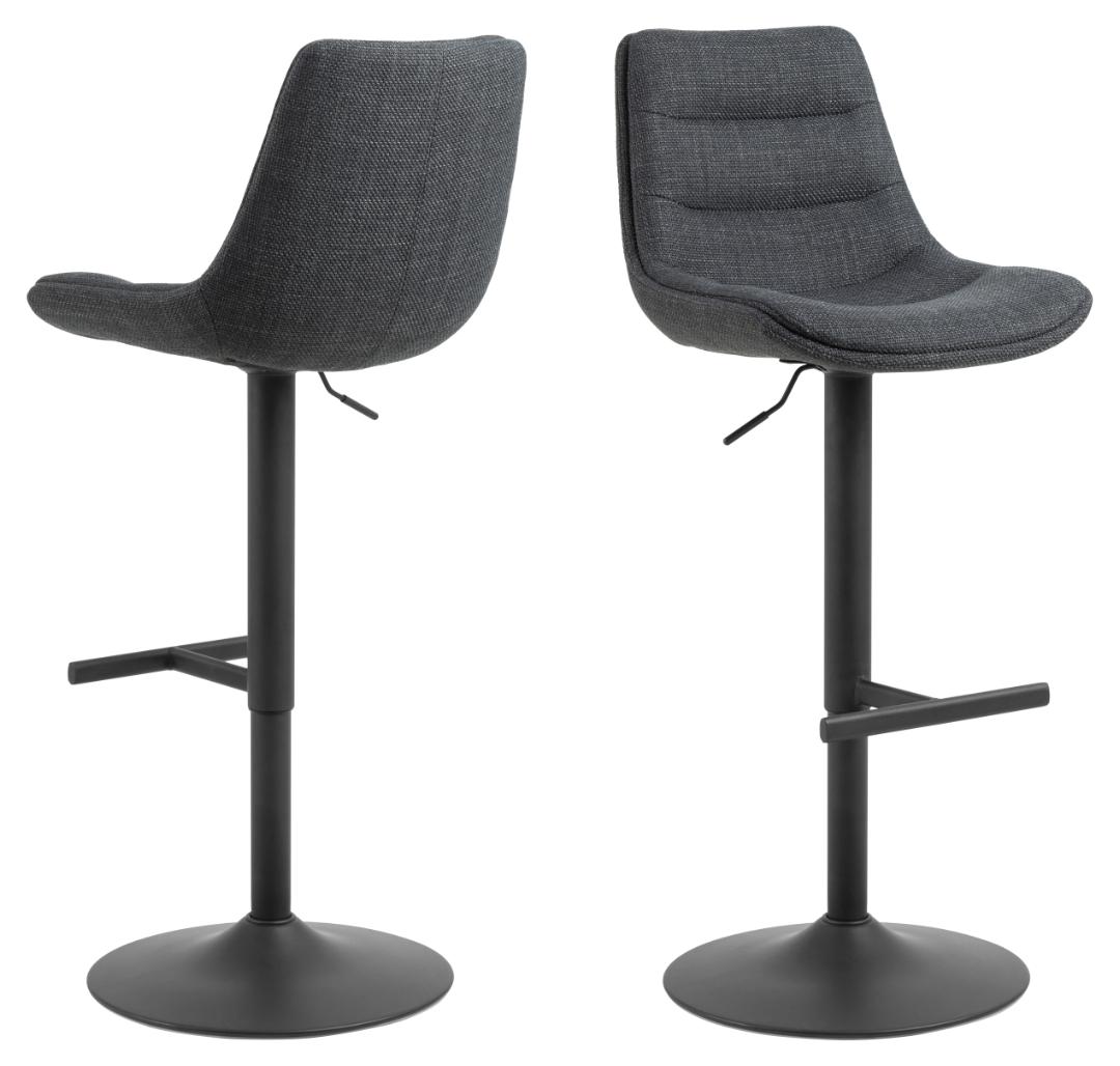 Barkruk Adisa 8211 Stof Basel Donkergrijs 8211 Staal Minimale Bestelling 2 Stuks