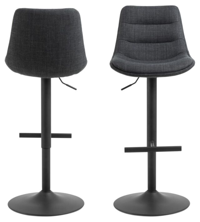 Barkruk Adisa 8211 Stof Basel Donkergrijs 8211 Staal Minimale Bestelling 2 Stuks