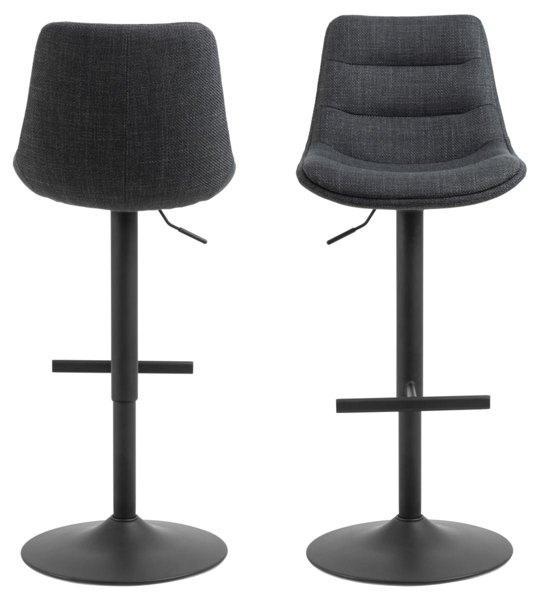 Barkruk Adisa 8211 Stof Basel Donkergrijs 8211 Staal Minimale Bestelling 2 Stuks