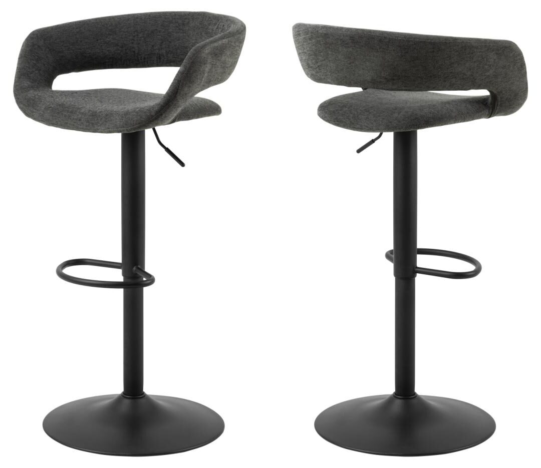Barkruk Grace 8211 Stof Apia Donkergrijs 8211 Staal Minimale Bestelling 2 Stuks