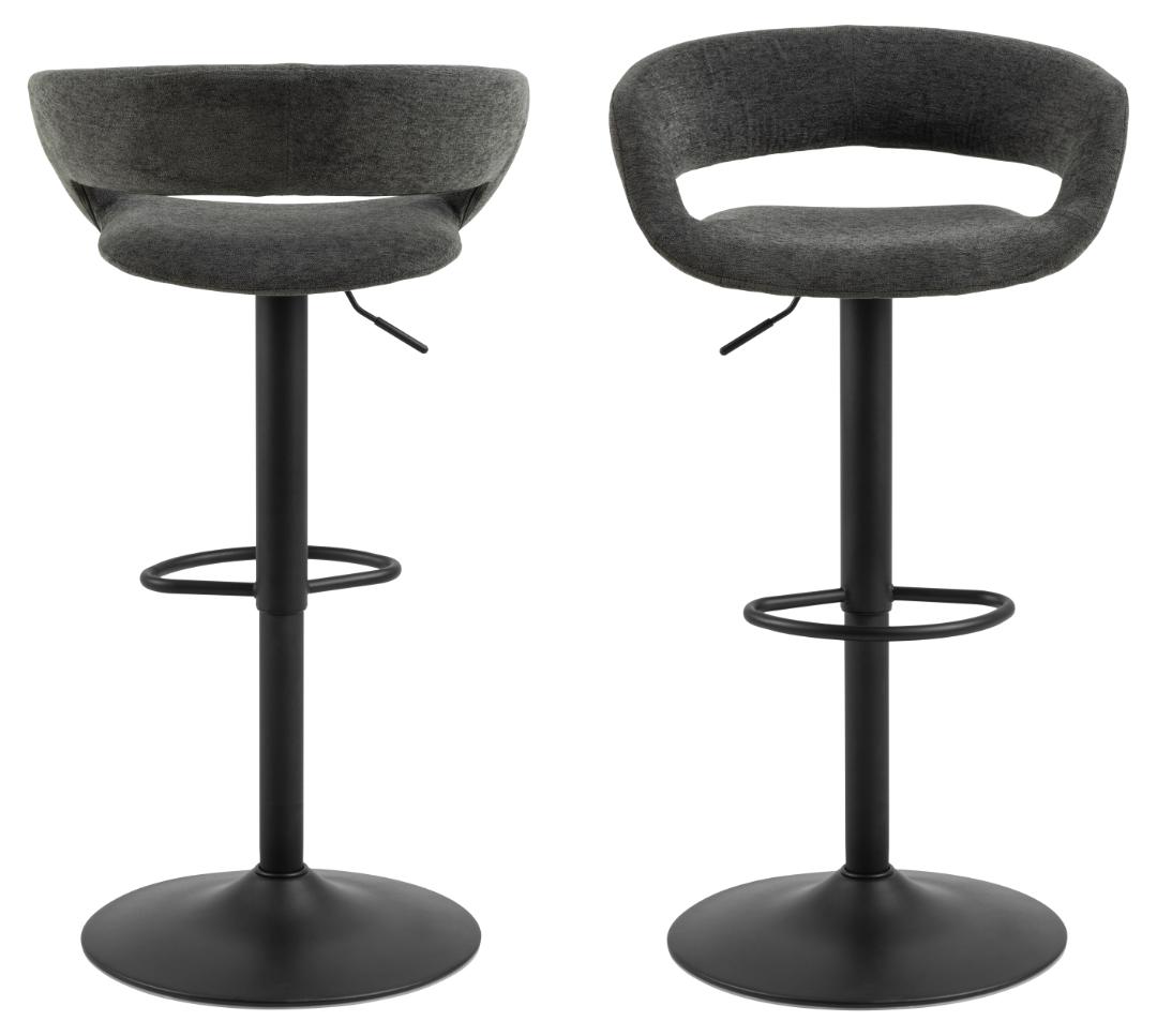 Barkruk Grace 8211 Stof Apia Donkergrijs 8211 Staal Minimale Bestelling 2 Stuks