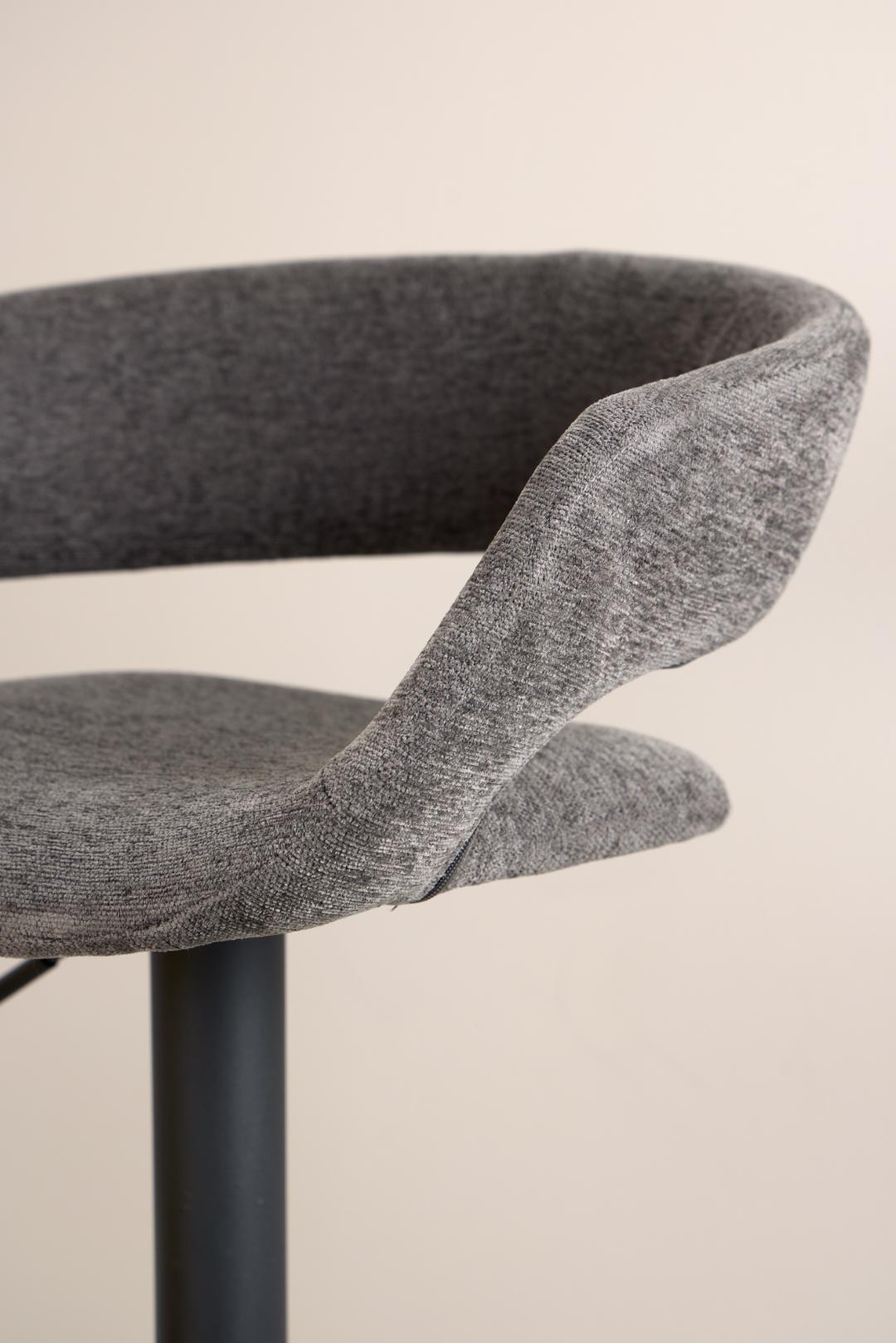 Barkruk Grace 8211 Stof Apia Donkergrijs 8211 Staal Minimale Bestelling 2 Stuks