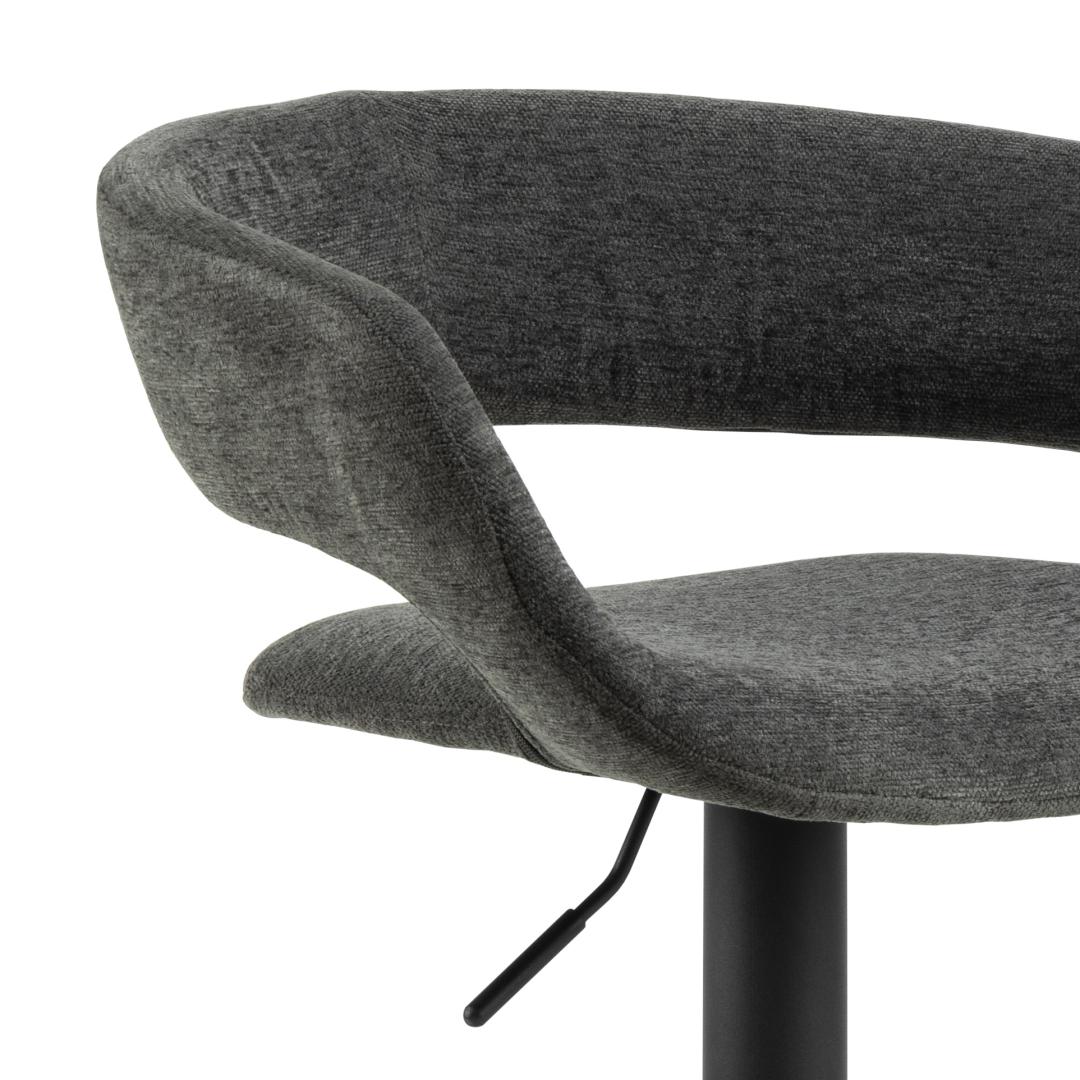 Barkruk Grace 8211 Stof Apia Donkergrijs 8211 Staal Minimale Bestelling 2 Stuks