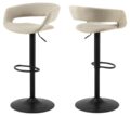 Barkruk Grace - Stof Apia zand - Staal (minimale bestelling 2 stuks)
