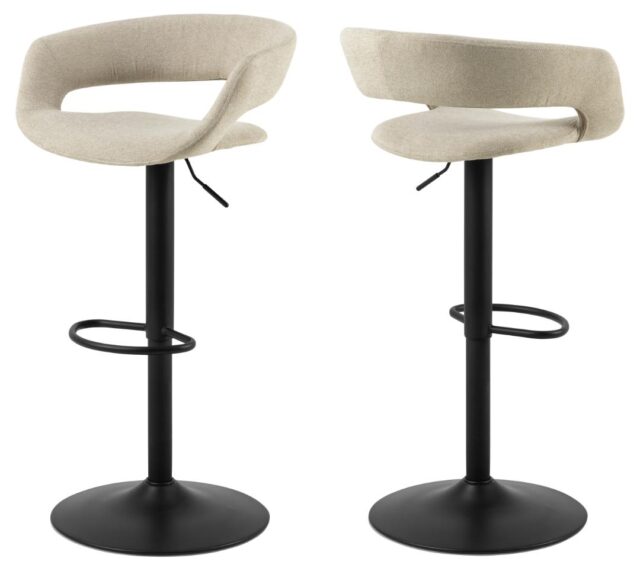 Barkruk Grace 8211 Stof Apia Zand 8211 Staal Minimale Bestelling 2 Stuks