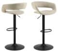 Barkruk Grace - Stof Apia zand - Staal (minimale bestelling 2 stuks)