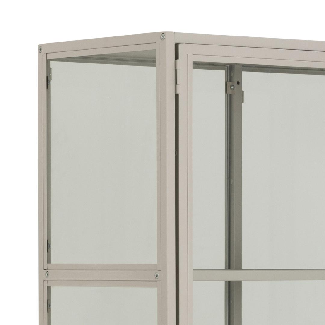 Vitrinekast Seaford 8211 Grijs Gepoedercoat Stalen Frame