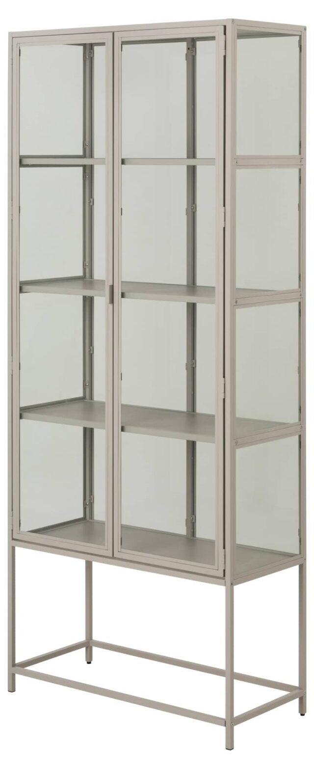 Vitrinekast Seaford 8211 Grijs Gepoedercoat Stalen Frame
